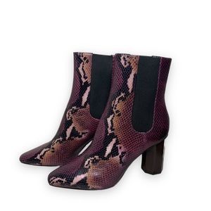 * Donald J. Plainer Laila High Heel Booties Purple Sz 7.5